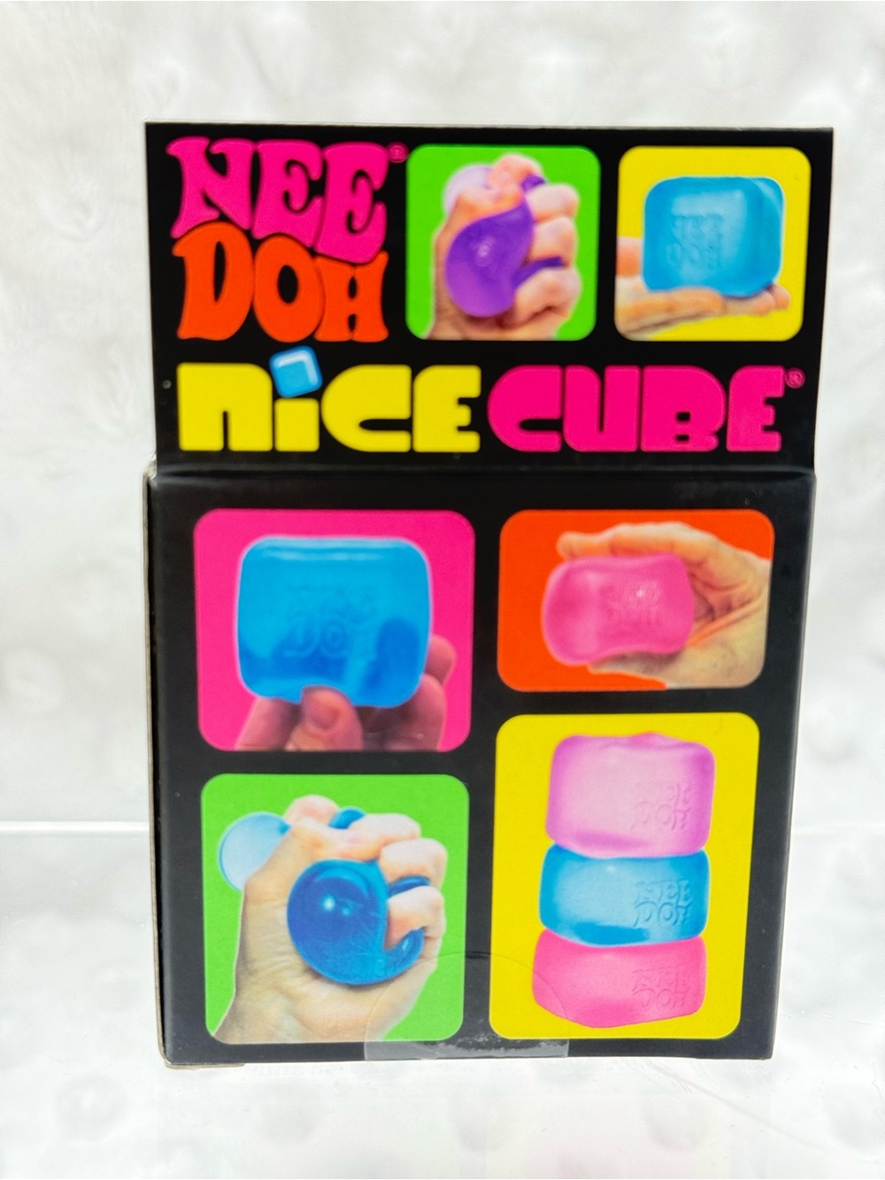 Needoh Nice Cube Purple Squish Toy - Picture 3 of 5